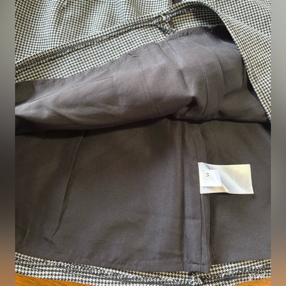 New Old Navy Black white houndstooth mini Skirt women’s medium 8 10 petite - Picture 4 of 7